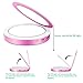 Portable Charger LED Makeup Mirror Compact Power Bank 3000mAh as Gift for Friends,Girls,Mom etc with 1x/3x Magnified Vanity Mirror (Pink)