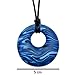 Munchables Scribbles Sensory Chew Necklace – Chewy Fidget Toy for Adults, Teens and Girls (Aqua)