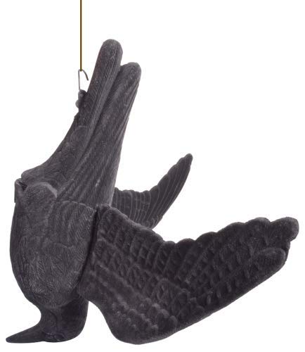 Agri-Linc Hanging Crow Bird Scarer - UK stock Fast Delivery - Dead Crow Replica for scaring birds away Bird repellent