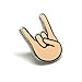 Devil Fingers Lapel Pin - Heavy Metal Sign Brooch Clip - Fun Rock On Trendy Accessory for Jacket T-Shirt Bag Hat Shoe (Sign of the Horns)