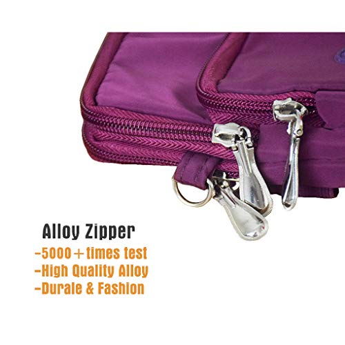 WITERY Waterproof Nylon Cute Crossbody Cell Phone Purse Smartphone Wallet Bag for Women - Thumbnail 4
