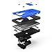 Zizo BOLT Series compatilbe with LG V20 Case Military Grade Drop Tested with Tempered Glass Screen Protector, Holster, Kickstand BLUE BLACK