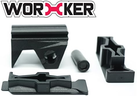 WYSWYG WORKER Worker Mod Front and Side Rail Adapter Picatinny Base Set for Nerf Stryfe (Black)