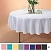 Remedios Round Tablecloth Solid Color Polyester Table Cloth for Bridal Shower Wedding Table – Wrinkle Free Dinner Tablecloth for Restaurant Party Banquet (White, 90 inch)