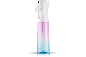 TANSHINE Water Spray Bottle for Hair Plant Fine Mister Continuous Spray Bottle for Curly Hair Styling, Cleaning, Misting & Skin Care 10oz/300ml (Blue Pink)