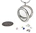 DR Memory Locket Pendant Necklace - I Love You to The Moon and Back - with Birthstone, Heart Charm and Half Moon (Heart)