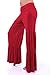Boutique Republic Womens Solid Knit Ruffled Flare Palazzos Pants