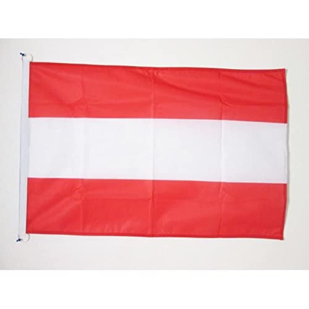 AZ FLAG - Austria Flag - 2x3 Ft - For Outdoor - Austrian Banner Knitted Polyester with Two Plastic Rings - Fade Resistant - Vivid Colors - 2' x 3' Feet - 90x60 Cm