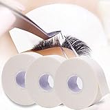Eyelash Tape White Lash Tape for lash Extension, 3 Rolls Medical Elastic Foam Tape for Sensitive Skin Eyelash Extension,Eye Tape Adhesive Fabric Patch Tape Eyelash Pads,Eyelash Extension Tapes for Fa