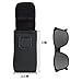 USA Gear Sunglasses and Eye Glasses Case - Spectacles Holder with Belt Loop and Carabiner Clip for Reading, Kids and Adult Sunglasses, Safety Glasses, and More (Black)