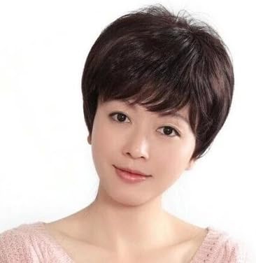 Beauté Perruque Liap Personnes âgées Femme Cheveux Courts Et