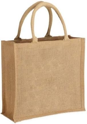 Natural Jute Burlap Handbag / Shopping Bag (6, 30 x 30 x 12 Cm)