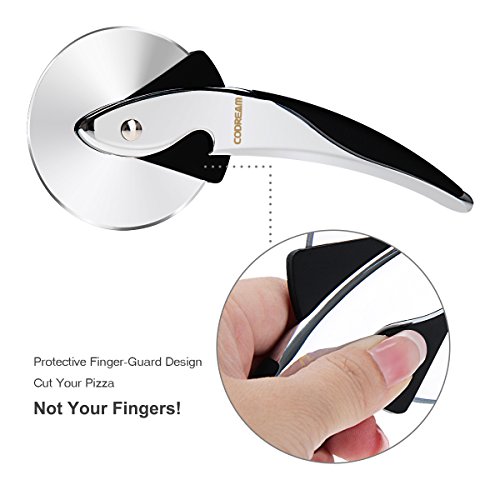 Scheam Pizza Wheel Cutter Case, Cover Anti-Shock Cover Bumper Back Cover, Silver