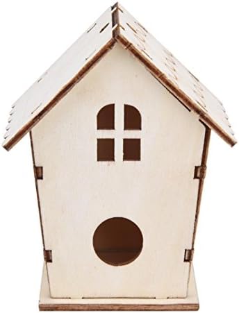 Yeefant 1Pcs Creative Assemble and Disassemble DIY Nest Bird House Wooden Outdoor Box,0.36x0.30 Ft