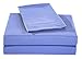 Honeymoon 1800 Brushed Microfiber Embroidered Bed Sheet Set, Ultra Soft, Queen - Light Blue