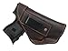 Barsony New Brown Leather Inside The Waistband Holster for Compact Sub-Compact 9mm 40 45