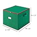 Tiny Tim Totes Christmas Storage Box with Zip Top, Large Ornaments storage box, holds up to 75 ornaments, Green