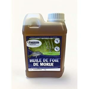 Phosphotech Huile De Foie De Morue 1l – Pour Appats, Bouillettes Et Amorces – Mer Et Eau Douce