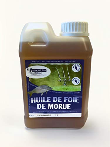 Phosphotech Huile De Foie De Morue 1l – Pour Appats, Bouillettes Et Amorces – Mer Et Eau Douce