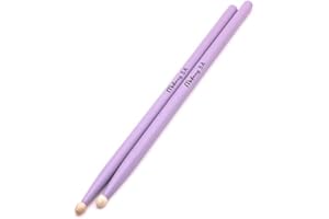 WANDIC Drum Sticks, 1 Pair Purple Percussion Instrument Sticks Classic Lightweight Maple Wood Drumsticks for Adults