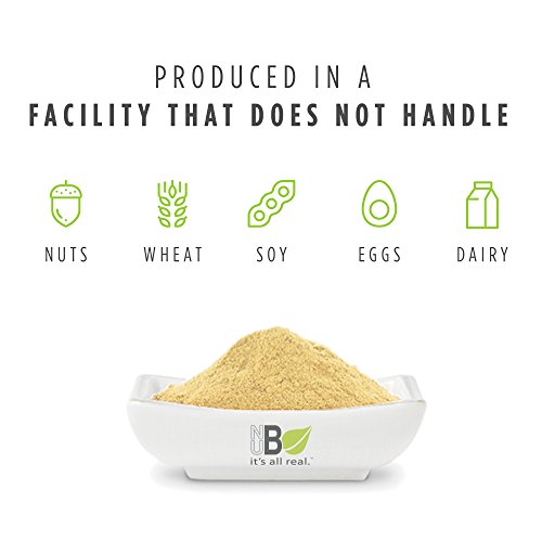 image for Nubeleaf 80% Pea Protein Powder - Non-GMO, Gluten-Free, Raw, Organic, 
