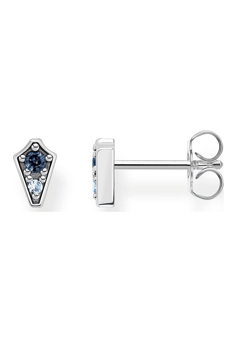 THOMAS SABO Women Ear studs Royalty with stones silver 925 Sterling Silver, Blackened H2210-667-1