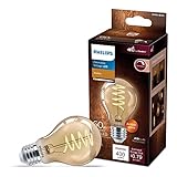 Philips LED Vintage Flicker-Free Amber Spiral A19