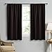 NICETOWN Blackout Curtain Panels 45 inches Long - Noise Reducing Thermal Insulated Solid Rod Pocket Window Drapes/Draperies for Kids Room (Toffee Brown, 1 Pair, 42 inches by 45 Inch)