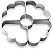 Foose Brand Cookie Cutters 4 Piece Platter Cookie Cutter Set 3 3/8 inTrapezoid, 4 in Teardrop Round, 3 in Clam and 4.5 in Fan Three Bumps, USA Made
