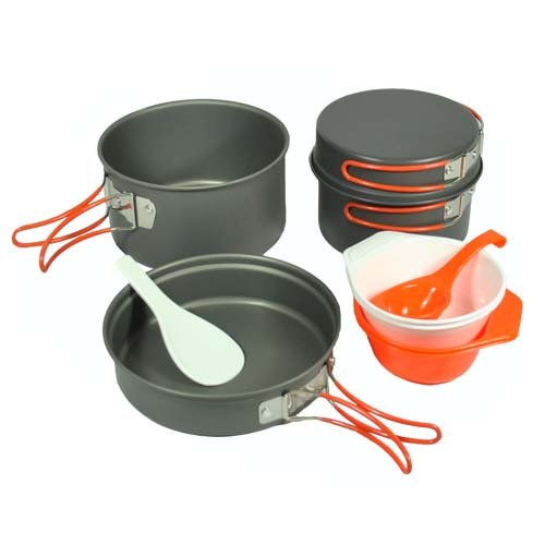 Gas One Anodizing Aluminum Cook Set (3-5 people) - Outdoor cooking/Hiking/Backpacking cookware