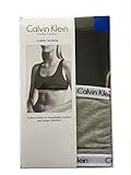 Calvin Klein Women's Cotton Bralette Pack of 2 (Black & Grey)