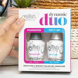 Gelish Dynamic Duo - Foundation Base & Top It Off Sealer Gel Set, Long-lasting, High-Shine Finish for Gel Manicures, Cures Fast in LED/UV Light, No Chips, Soak-Off, 15mL Each. - Image 5