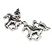 Dangle Silver Running Galloping Horse Hypoallergenic Earring for Women Teen Little Girl Jewelry Gift