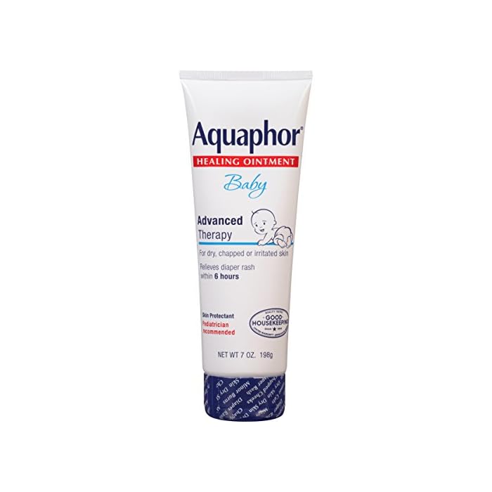 Aquaphor Baby Healing Ointment Advanced Therapy Skin Protectant, Dry Skin and Diaper Rash Ointment, 7 Oz Tube
