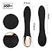 Luxsire Wand Massager Cordless Therapeutic Waterproof Elegant Power USB Rechargeable 8 Powerful Speeds 12 Pulsating Patterns Vibration For Muscle Aches Sports Recovery Black