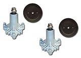 2 Heavy Duty Spindle Assembly Replaces 130794, 532130794 Includes 2 Pulleys for 129861, 153535, 173436 . Thicker Cast Metal Than FSP Includes Hardware, Mounting Holes Tapped