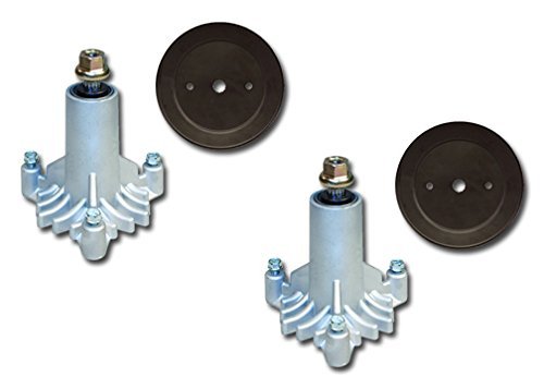 2 Heavy Duty Spindle Assembly Replaces 130794, 532130794 Includes 2 Pulleys for 129861, 153535, 173436 . Thicker Cast Metal Than FSP Includes Hardware, Mounting Holes Tapped