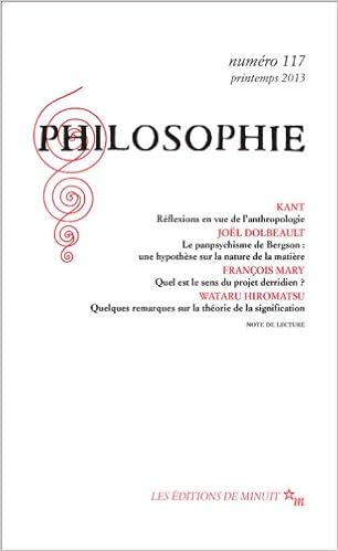Philosophie 117 Revue Philosophie Collectif 9782707322883 Amazon Com Books