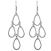 D EXCEED Jewelry Metal Teardrop Shaped Chandelier Tiered Dangle Earrings for Women