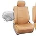 FH Group Automotive Car Seat Cover Premium PU Leather Front Pair Set Seat Covers Airbag Compatible Easy to Install with Air Freshener - Universal Fit for Cars Trucks and SUVs (Beige) PU002102