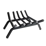 Pleasant Hearth - 3/4" Premium Solid Steel Fireplace Grates, Black, 18-Inch