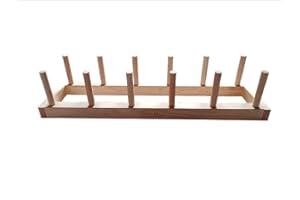 MAUMI Wooden Weight Plate Rack – Olympic Weight Plate Holder & Storage Stand – Bumper Plate Organizer – Horizontal Weight Tree for Home Gym – Weight Plate Storage Rack