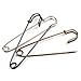 KLOUD City6 Pcs 4 Inch Heavy Duty Giant Safety Pins for Blankets, Skirts, Kilts, Knitted Fabric ,Crafts (2silver&2black & 2bronze)