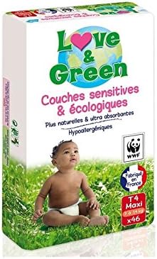 Jumbo Pack Couches Jetables Ecologiques Love Green Taille 4 Maxi 7 14kg Amazon Fr Bebes Puericulture
