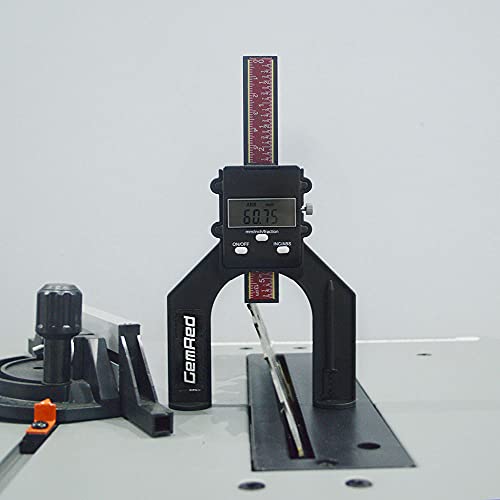 GemRed Digital Depth Gauge, Height Gauge with LCD Display, Woodworking