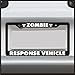 Sticker Connection | Zombie Response Vehicle | Universal Funny License Plate Frame for Car, Truck, Van, Sticker Vinyl Decal Fits Standard USA License Plates