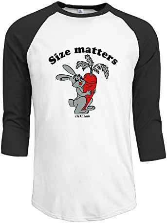 Alternative Men's Size Matters Popular Gifts Classic 3/4 Sleeve Baseball Raglan Tee Shirt
