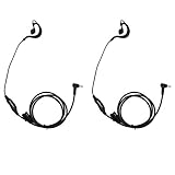 GoodQbuy 2pcs Clip Ear Headset/Earpiece Mic for Uniden GMR 2 Two Way Radio Walkie Talkie