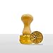 La Gondola Homemade Ravioli Stamp - Round Corzetti (Corsets) 1.97in | Italian Pasta Making Tool for Home and Business | Brass & Natural Wood | Easy to Use Ravioli Stamp | Ravioli Cutter Made in Italy