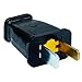Legrand Pass & Seymour SA540BKCC10 Residential Polarized Plug Straight Blade 15-Amp 125-volt Two Pole Two Wire, Black (1 Count)